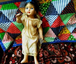 14'' UNMARKED ALL COMPO SNOW WHITE DOLL, BLUE MOLDED RIBBON choice
